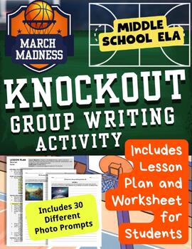 Preview of March Madness Collaborative Story Writing Activity Middle School ELA FUN Writing