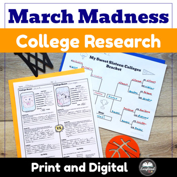 Preview of March Madness College Research Activity - College & Career Readiness - Digital