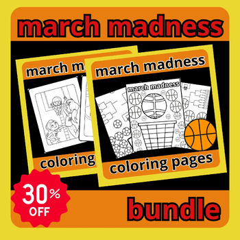 Preview of March Madness Coloring Pages