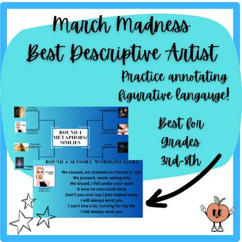 Preview of March Madness - Figurative Language with Pop Artists or Music