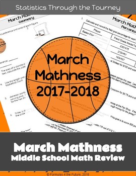 Preview of March Madness Math Middle School - Statistics