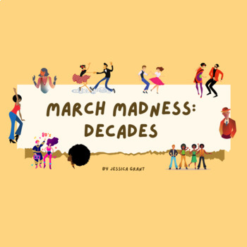 Preview of March Madness: Music Decades Google Slides