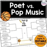 March Madness Poetry Competition | Editable Poems and Music 