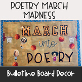 March Madness Poetry Themed Bulletin Board Decor
