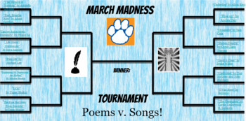 Preview of March Madness: Poetry v. Music 2021 Edition