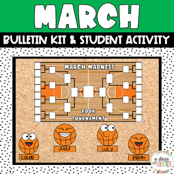 Preview of March Madness Reading Book Tournament Bracket Bulletin Board Kit