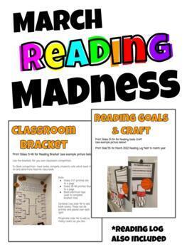 Preview of March Madness Reading (Classroom Bracket, Goal Craft, & Reading Log)