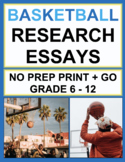 Basketball Research Project | Printable & Digital