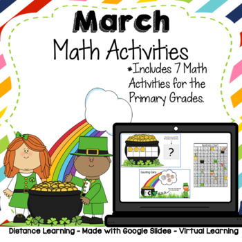 Preview of Distance Learning - March Themed Math Activities