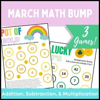 Preview of March Math Bump FREEBIE