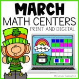 March St. Patrick's Day Math Centers First Grade Print and