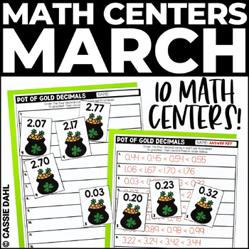 Preview of 4th Grade Math Centers - March Easy Prep Math Centers