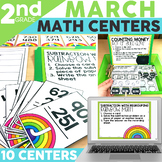 St. Patrick's Day Math Centers and Games for 2nd Grade - S