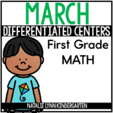 March Math  Centers for 1st Grade | Differentiated Centers