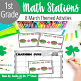March Math Centers for 1st Grade | St. Patrick's Day Math 