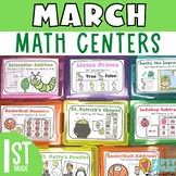 March Math Centers for First Grade - St. Patrick's Games 1