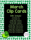 March Math Clip Cards