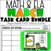 March Math & ELA Task Card Activities Centers, Scoot, & Mo