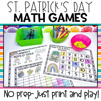 Preview of March Math Games | Math Center Games | St. Patrick's Day Math