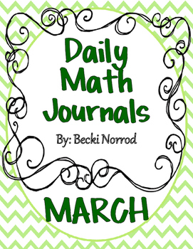 Preview of March Math Journals
