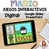 March Math & Literacy Digital Games. Juegos interactivos S