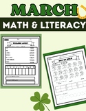 March Math & Literacy Packet 4-5th Grade