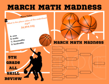 Preview of March Math Madness | 5th Grade Math Review | All Skill Review