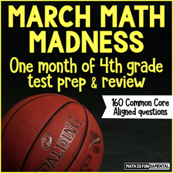 Preview of March Math Madness | Test Prep | End of Year Review | Practice Printables | 4th