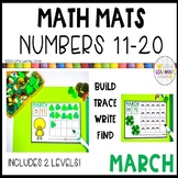 March Math Mats Numbers 11-20 | Teen Numbers Mats