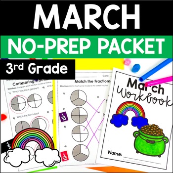 Preview of March Math & Reading Packet | 3rd Grade St. Patrick's Day Activities