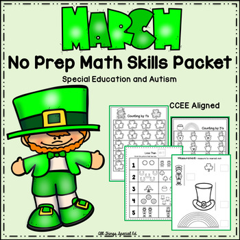 Preview of March Math Skills Packet - Special Education and Autism