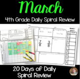 March Math Spiral Review (MONTH 7): Daily Math for 4th Grade