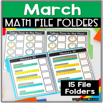 Preview of March Math |  St. Patrick's Day File Folders