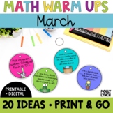 March Math Warm Ups for 1st Grade | Math in a Minute