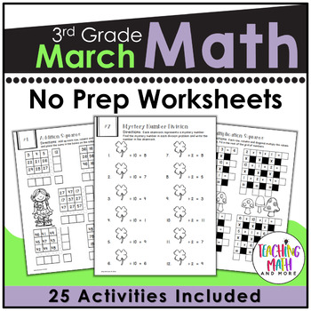 march math worksheets 3rd grade march math activities grade 3 tpt
