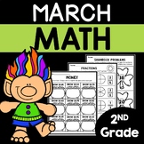 March Worksheets for 2nd Grade - Math Skills St. Patrick's