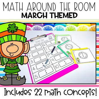 Preview of March Math Write the Room | First Grade | March Math Centers