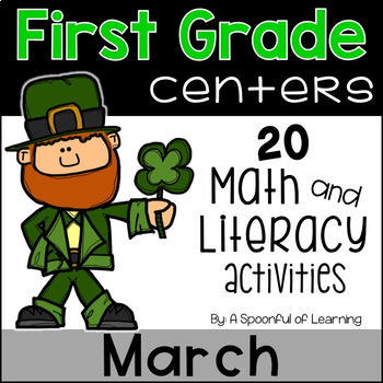 Preview of March Math and Literacy Centers - First Grade