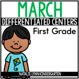 March Math and Literacy Centers for 1st Grade | Differenti