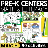 March Math and Literacy Centers for Pre-K