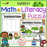 March Math and Literacy Puzzles