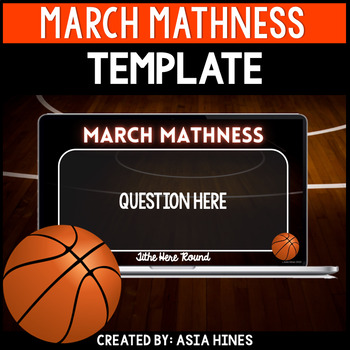 Preview of Make Your Own March Mathness Review Game Template Google Slides