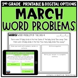 March Addition & Subtraction Word Problems for 2nd Grade