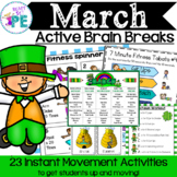 March Monthly Brain Break Activities