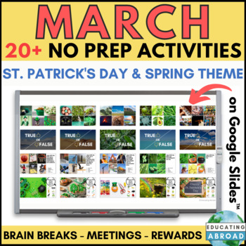 Preview of March Morning Meeting Activities | Daily Language Arts and Science Games