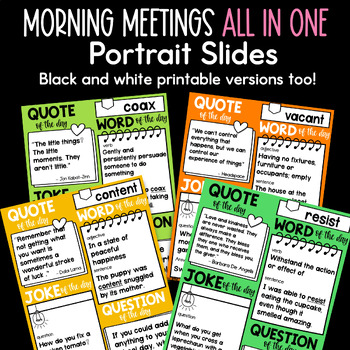 March Morning Meeting Slides | Digital Distance Learning Activities