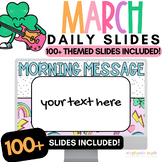 March Morning Slides Editable| March Daily Slides Editable