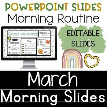 Preview of March Morning Slides | St Patricks Day | PowerPoint | Editable Slide Templates