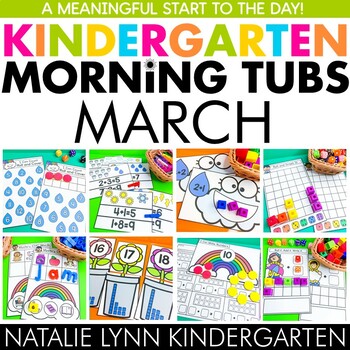 Preview of March Morning Tubs for Kindergarten | Kindergarten March Morning Work Bins