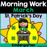 March Morning Work {Kindergarten} PDF & Digital Ready!